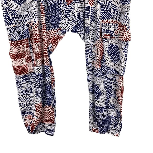Hei Hei Anthropologie Nouveau Harem Jogger Pants‎ Size XL Xlarge  Red Blue - Picture 6 of 11
